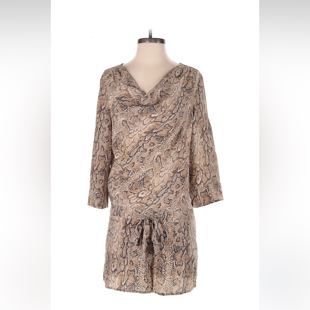 BCBGMaxAzria Snake Print Marcelle Romper / Jumpsuit (100% silk)